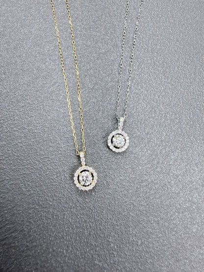HC Round Pendant Necklace 0.23/0.1ct - JMW Jewelry Wholesale