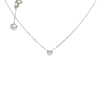 HC Single Dia Cat Necklace 0.12ct - JMW Jewelry Wholesale