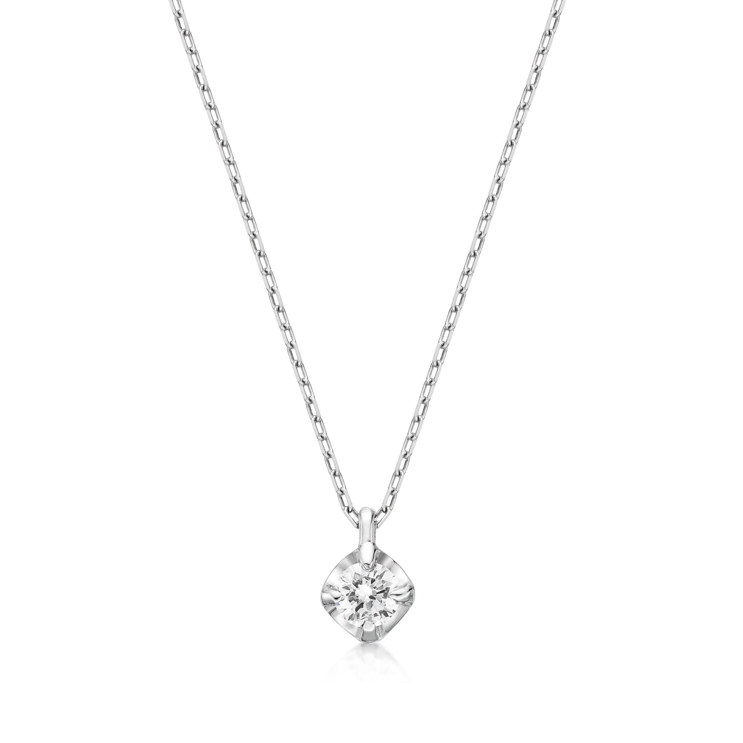 HC Single Dia Rhombus Necklace 0.08ct - JMW Jewelry Wholesale