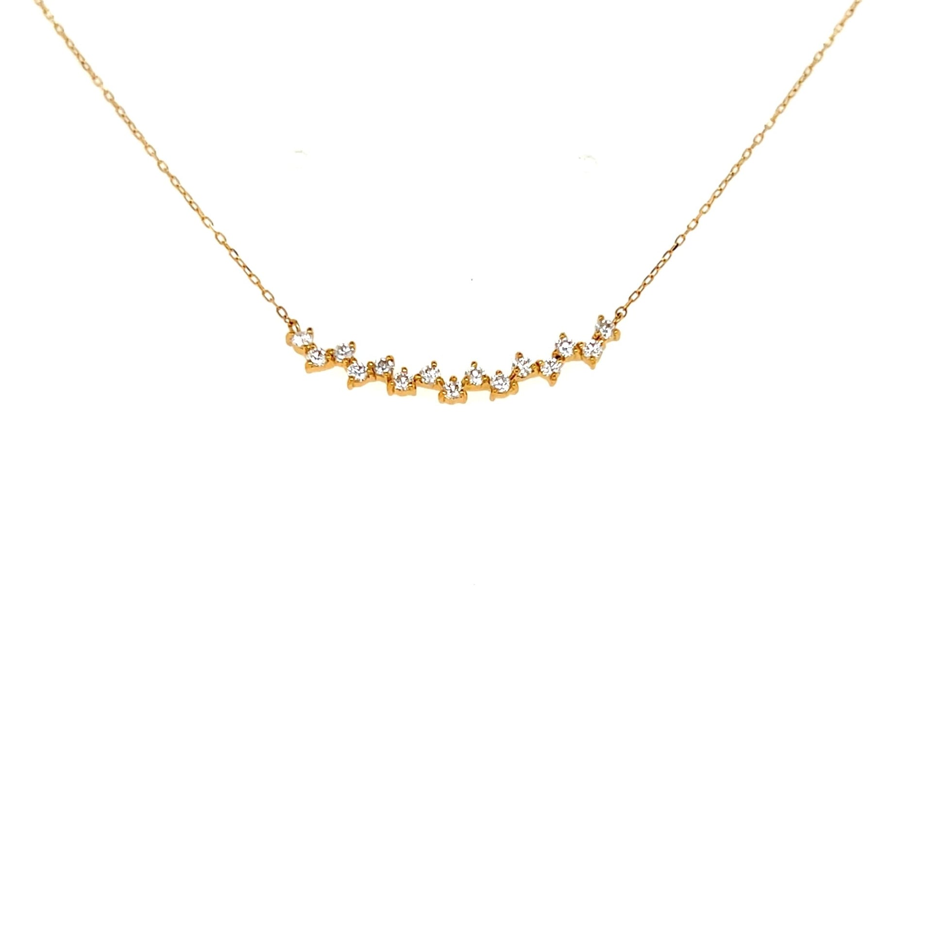 HC Triangular Smile Necklace 0.3ct - JMW Jewelry Wholesale