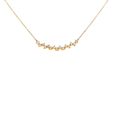 HC Triangular Smile Necklace 0.3ct - JMW Jewelry Wholesale