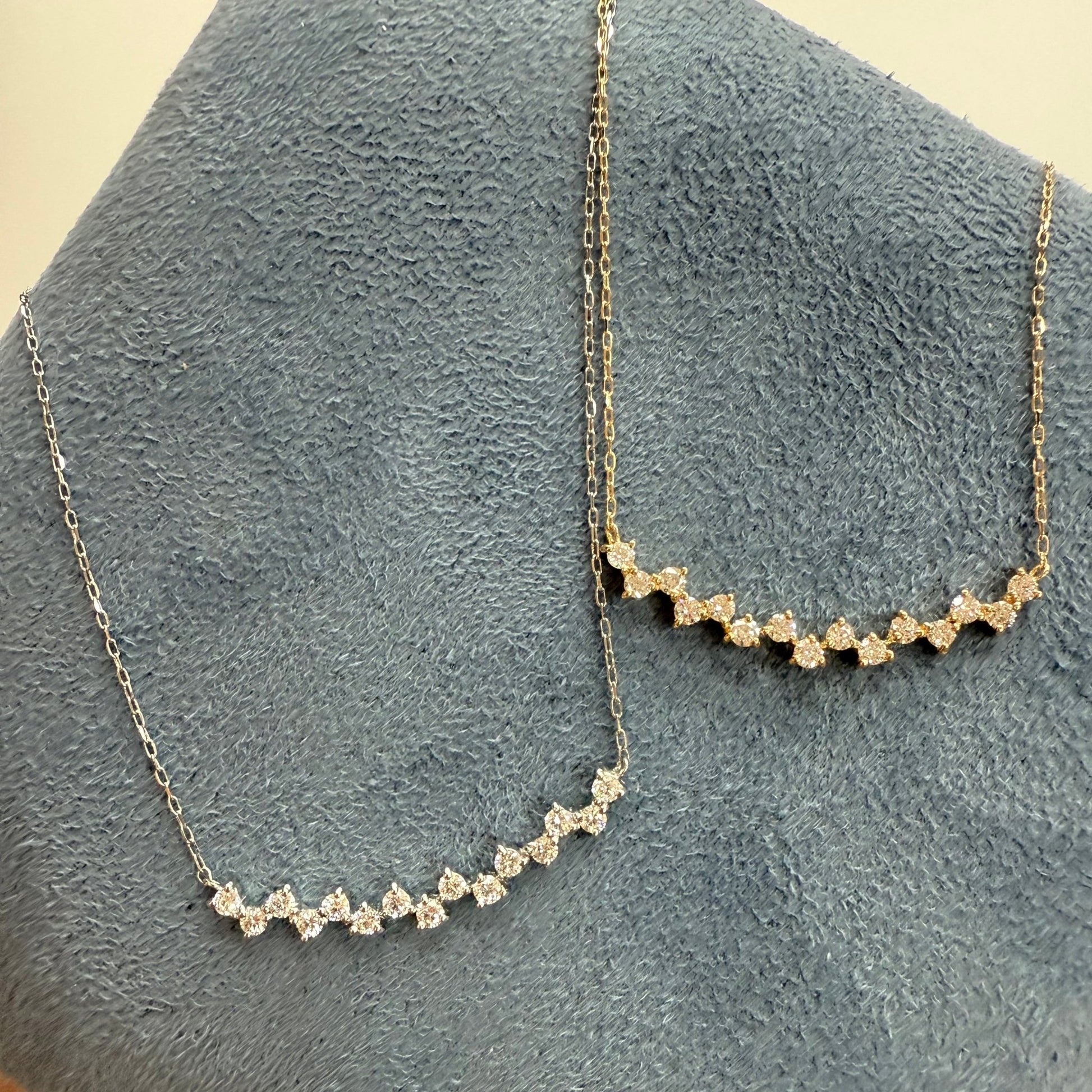 HC Triangular Smile Necklace 0.3ct - JMW Jewelry Wholesale