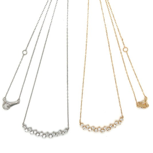 HC Triangular Smile Necklace 0.3ct - JMW Jewelry Wholesale