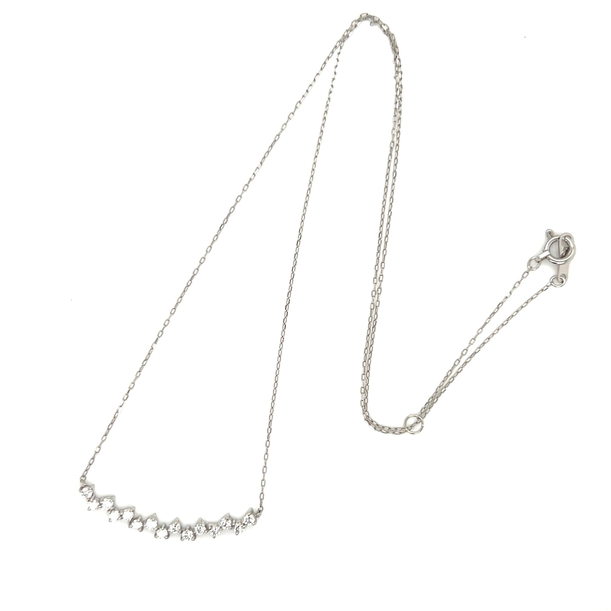 HC Triangular Smile Necklace 0.3ct - JMW Jewelry Wholesale