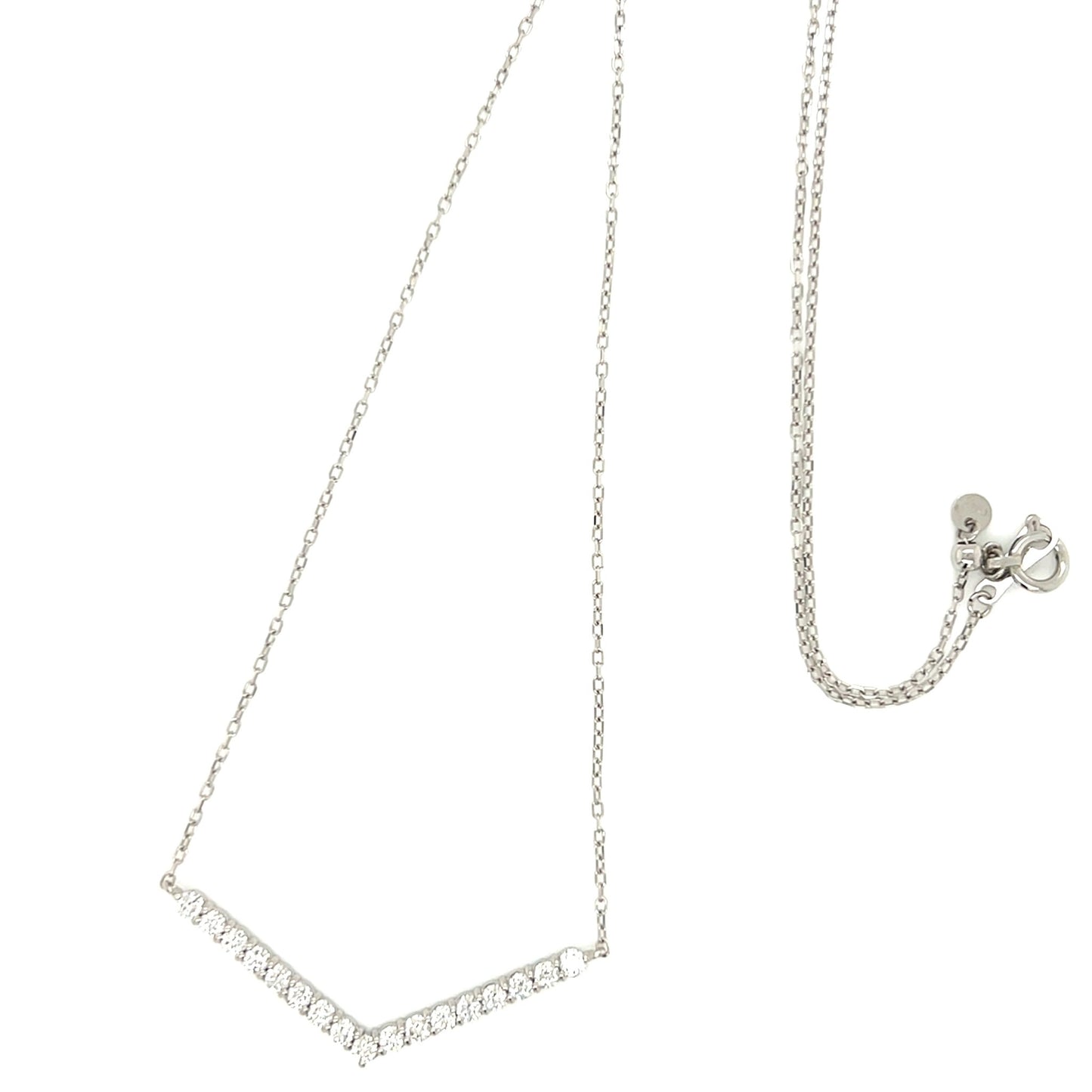 HC V shape Necklace 0.5ct - JMW Jewelry Wholesale