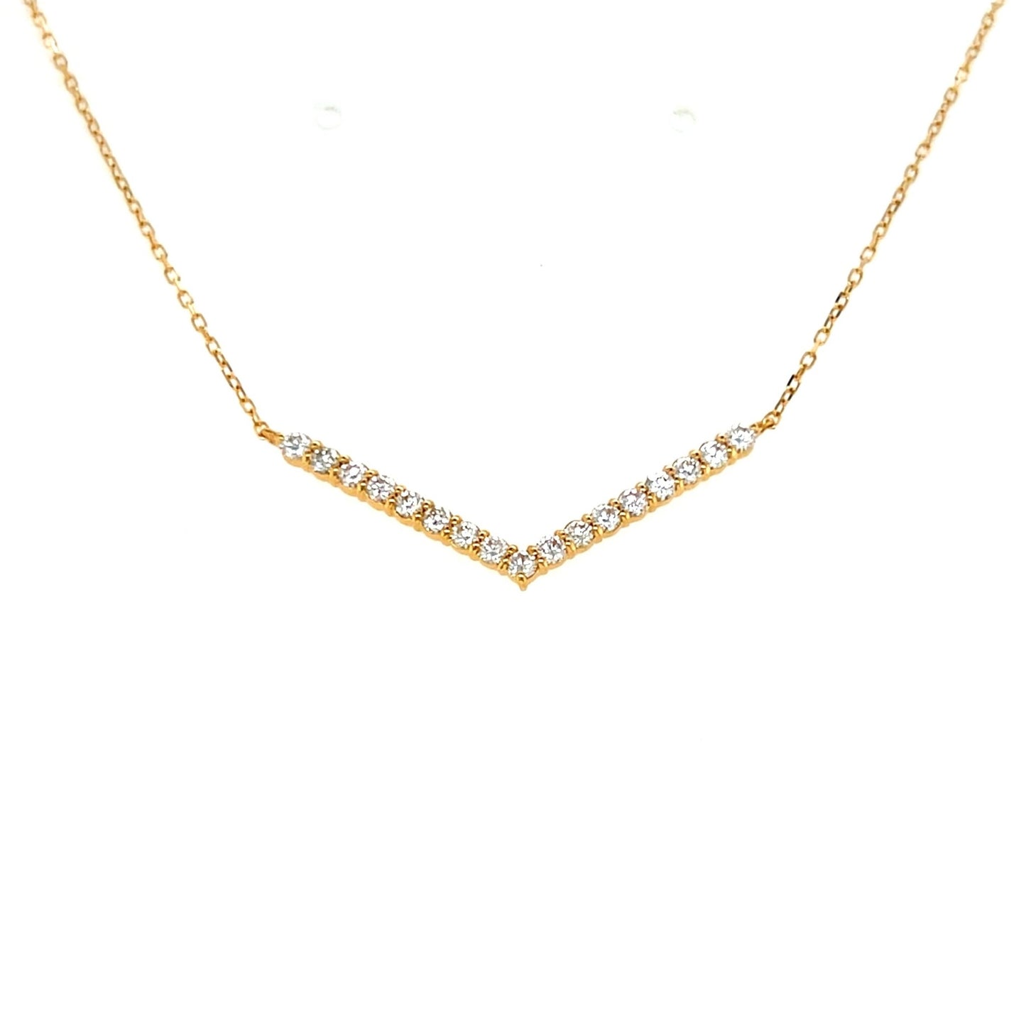 HC V shape Necklace 0.5ct - JMW Jewelry Wholesale