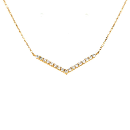HC V shape Necklace 0.5ct - JMW Jewelry Wholesale