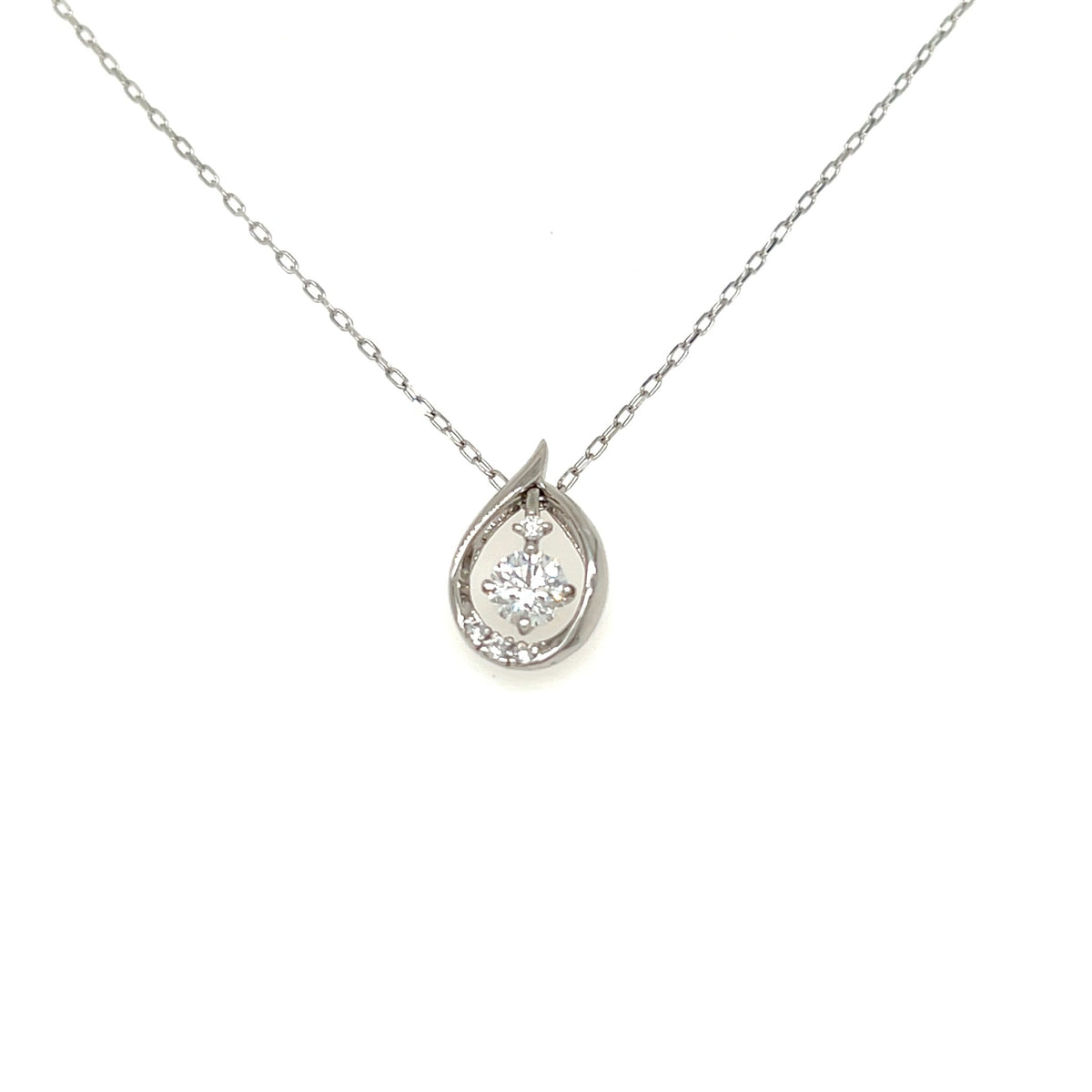 HC Waterdrop Dangle Dia Necklace 0.2/0.03ct - JMW Jewelry Wholesale