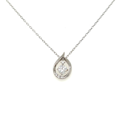 HC Waterdrop Dangle Dia Necklace 0.2/0.03ct - JMW Jewelry Wholesale