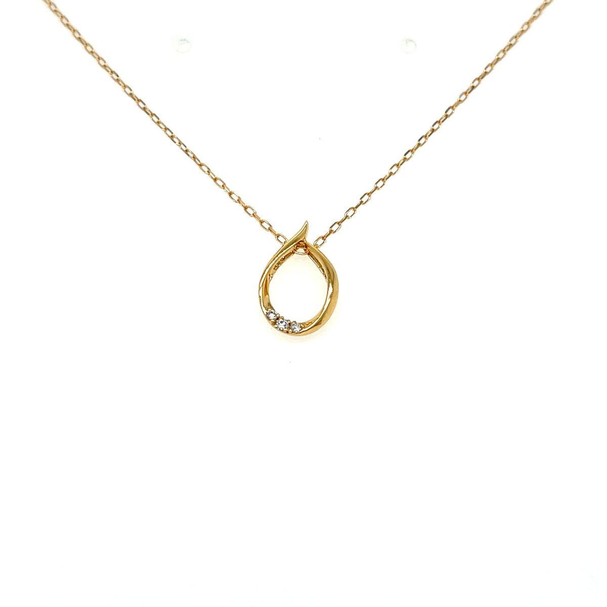 HC Waterdrop Dangle Dia Necklace 0.2/0.03ct - JMW Jewelry Wholesale