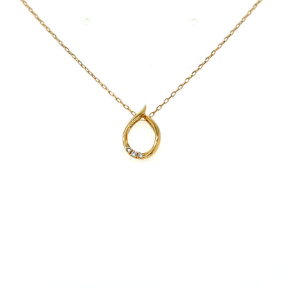 HC Waterdrop Dangle Dia Necklace 0.2/0.03ct - JMW Jewelry Wholesale