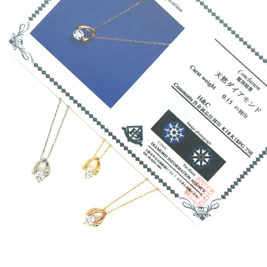 HC Waterdrop Rhombus Necklace 0.15ct - JMW Jewelry Wholesale