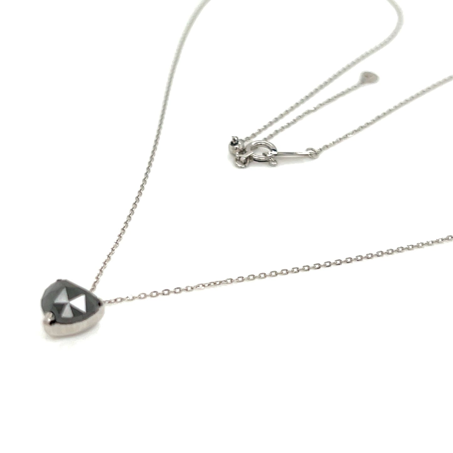 Heart Shaped Black Diamond Necklace 1ct - JMW Jewelry Wholesale