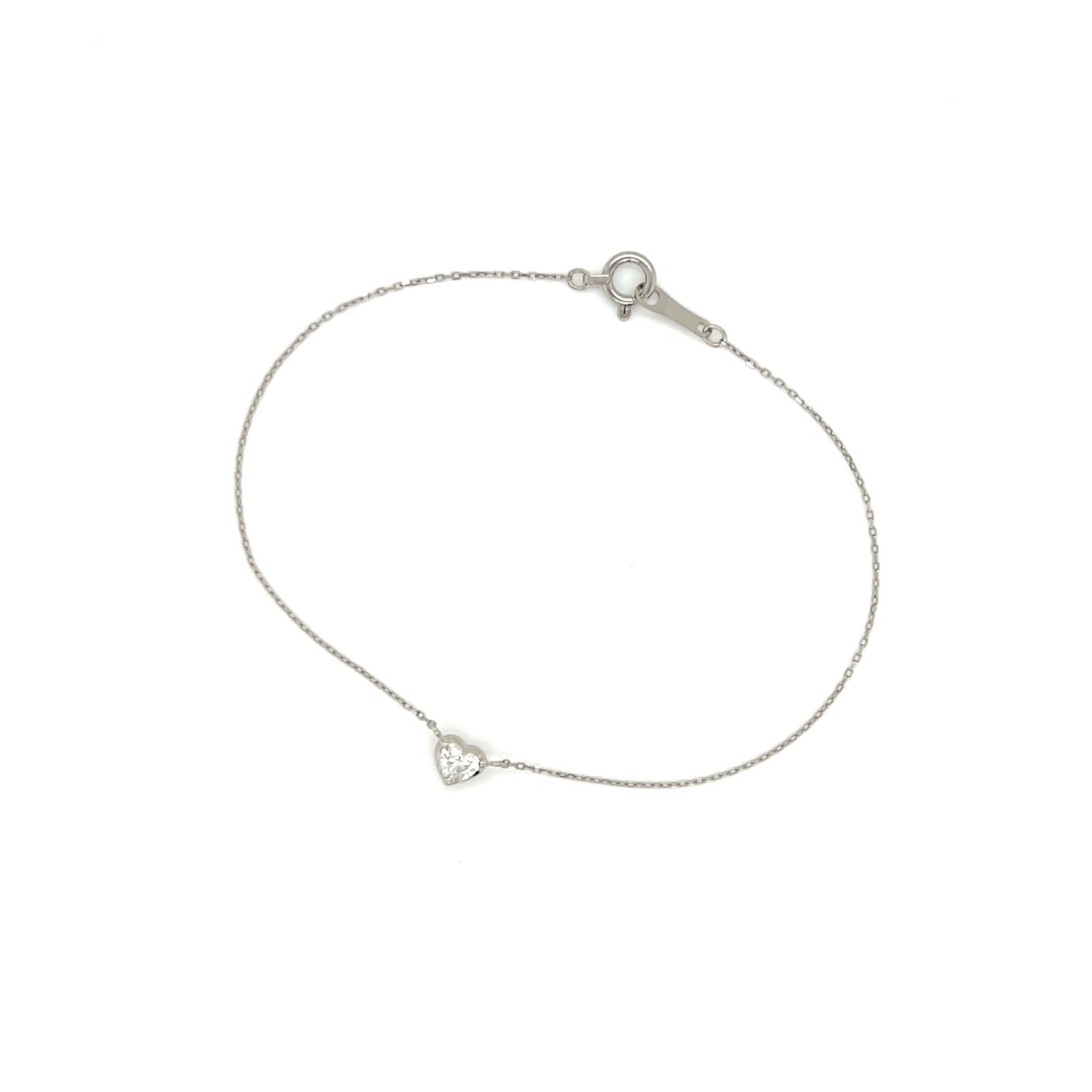 Heart - shaped Dia Heart Bracelet 0.14ct - JMW Jewelry Wholesale
