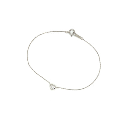 Heart - shaped Dia Heart Bracelet 0.14ct - JMW Jewelry Wholesale