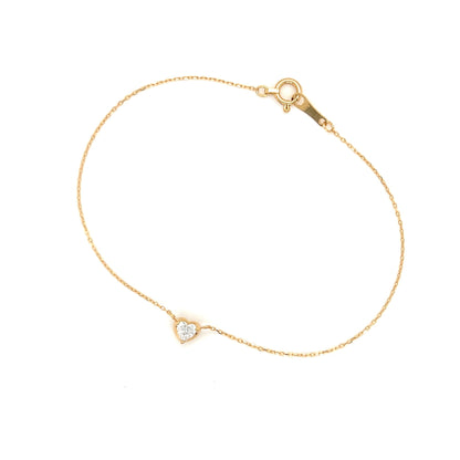 Heart - shaped Dia Heart Bracelet 0.14ct - JMW Jewelry Wholesale