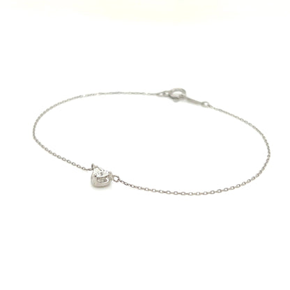 Heart - shaped Dia Heart Bracelet 0.14ct - JMW Jewelry Wholesale