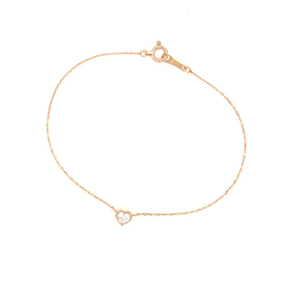 Heart - shaped Dia Heart Bracelet 0.14ct - JMW Jewelry Wholesale