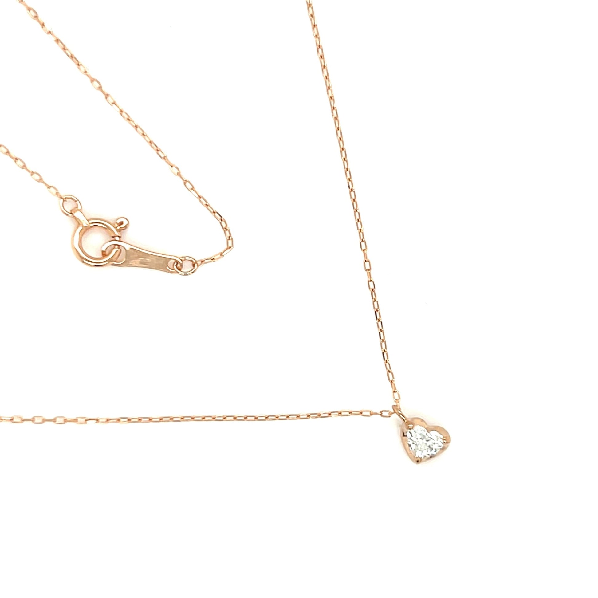 Heart - shaped Dia Heart M Necklace 0.14ct - JMW Jewelry Wholesale
