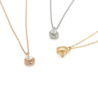 Heart - shaped Dia Heart M Necklace 0.14ct - JMW Jewelry Wholesale