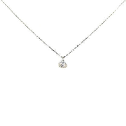 Heart - shaped Dia Heart M Necklace 0.14ct - JMW Jewelry Wholesale