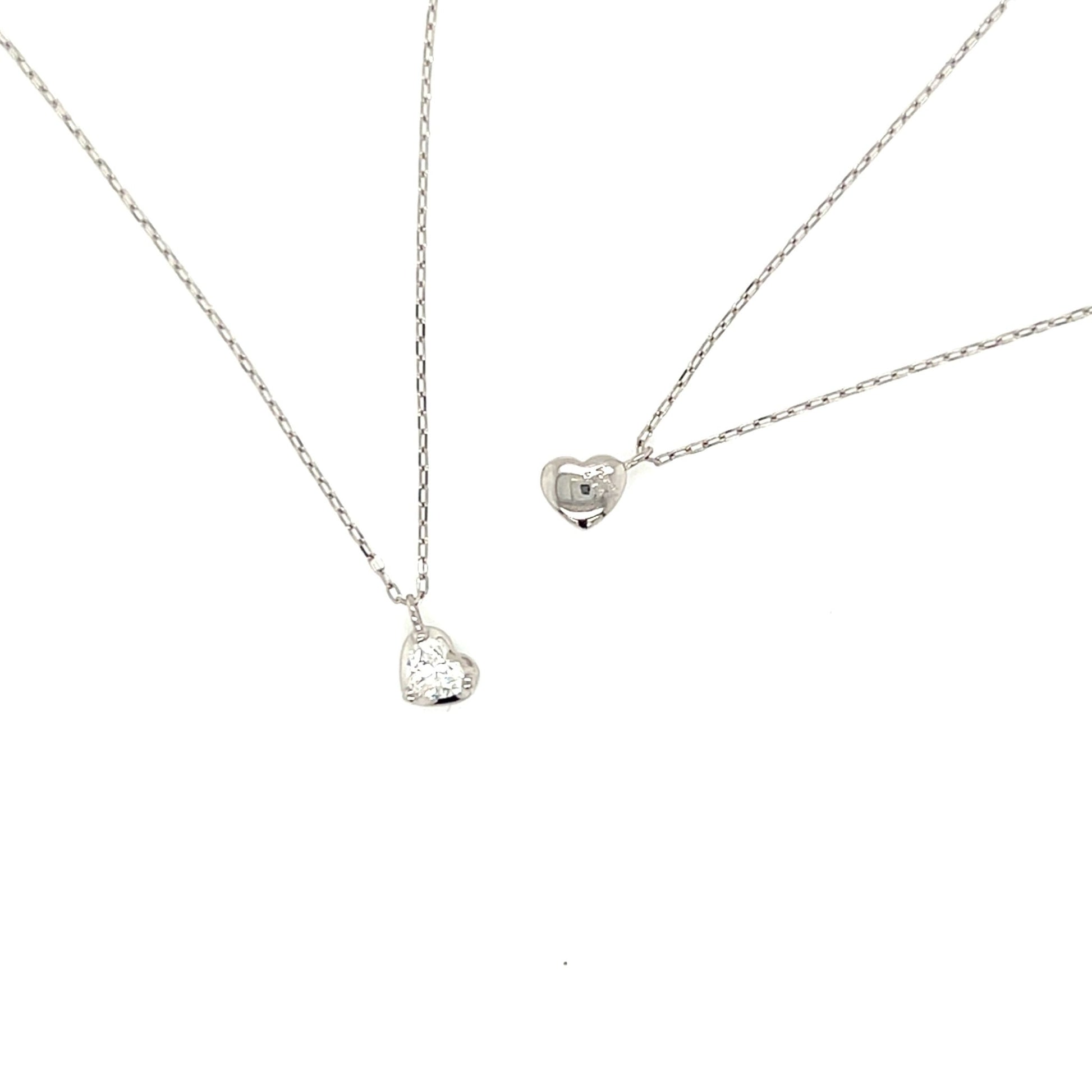 Heart - shaped Dia Heart M Necklace 0.14ct - JMW Jewelry Wholesale
