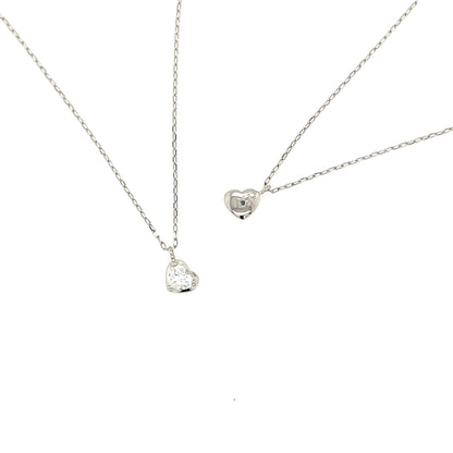 Heart - shaped Dia Heart M Necklace 0.14ct - JMW Jewelry Wholesale