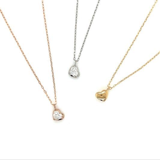 Heart - shaped Dia Heart M Necklace 0.14ct - JMW Jewelry Wholesale
