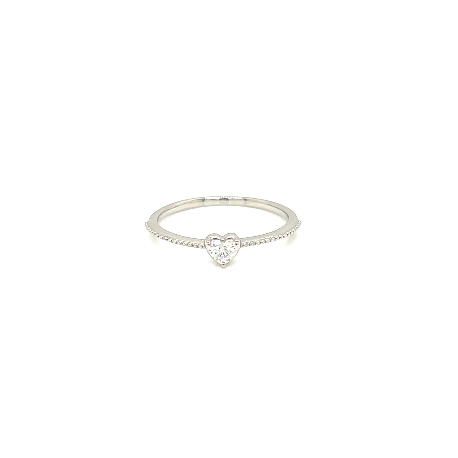 Heart shaped Dia Saw ring 0.12ct - JMW Jewelry Wholesale