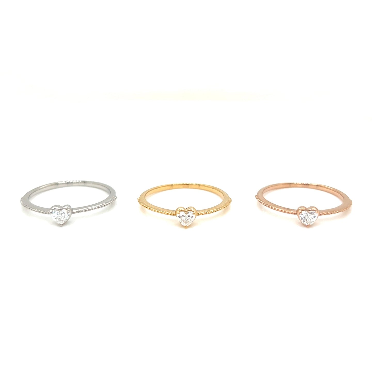 Heart shaped Dia Saw ring 0.12ct - JMW Jewelry Wholesale