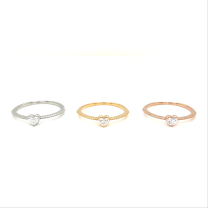Heart shaped Dia Saw ring 0.12ct - JMW Jewelry Wholesale