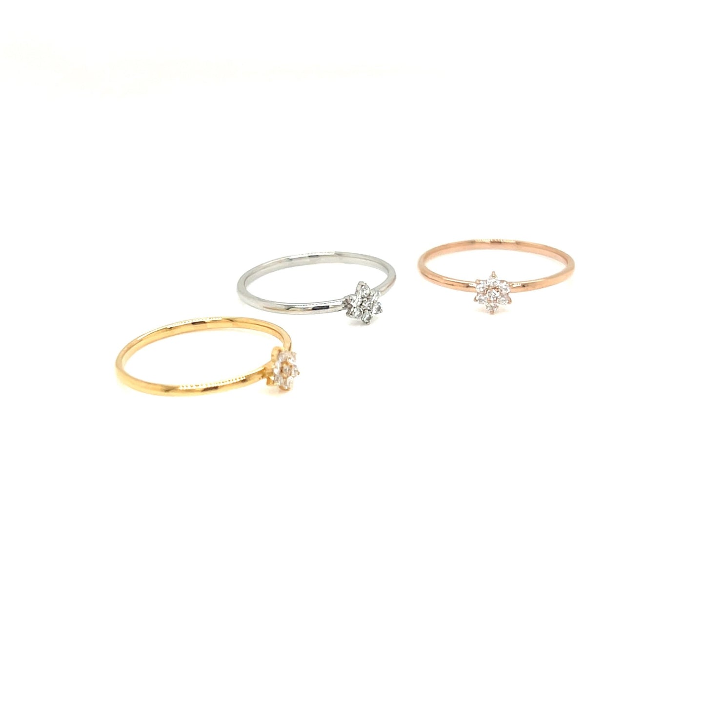 Hexagram Flower Ring 0.1ct - JMW Jewelry Wholesale