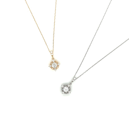 Hollow Four Pointed Star Necklace 0.15/0.07ct - JMW Jewelry Wholesale