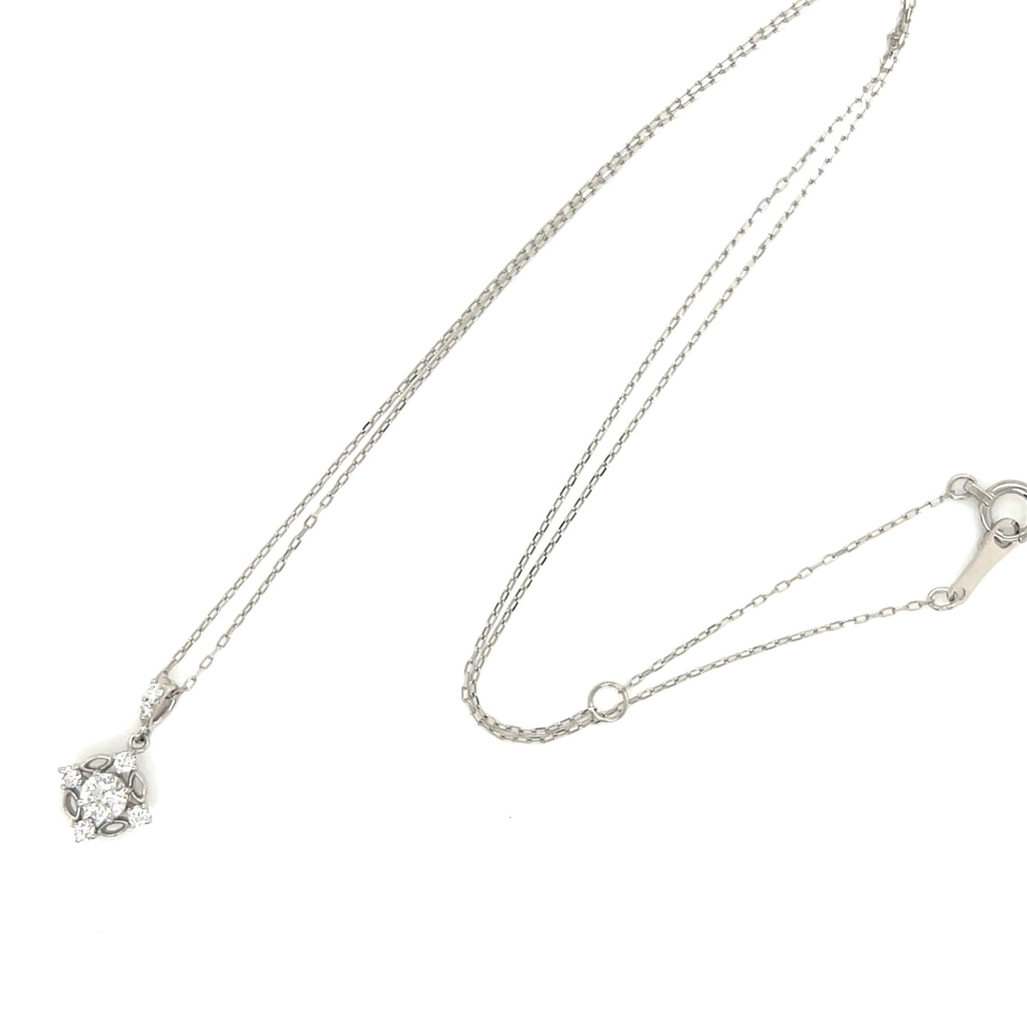 Hollow Four Pointed Star Necklace 0.15/0.07ct - JMW Jewelry Wholesale