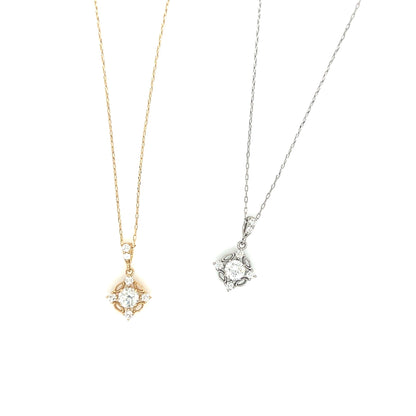 Hollow Four Pointed Star Necklace 0.15/0.07ct - JMW Jewelry Wholesale