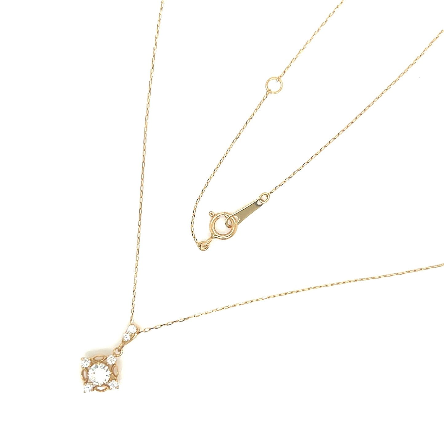 Hollow Four Pointed Star Necklace 0.15/0.07ct - JMW Jewelry Wholesale