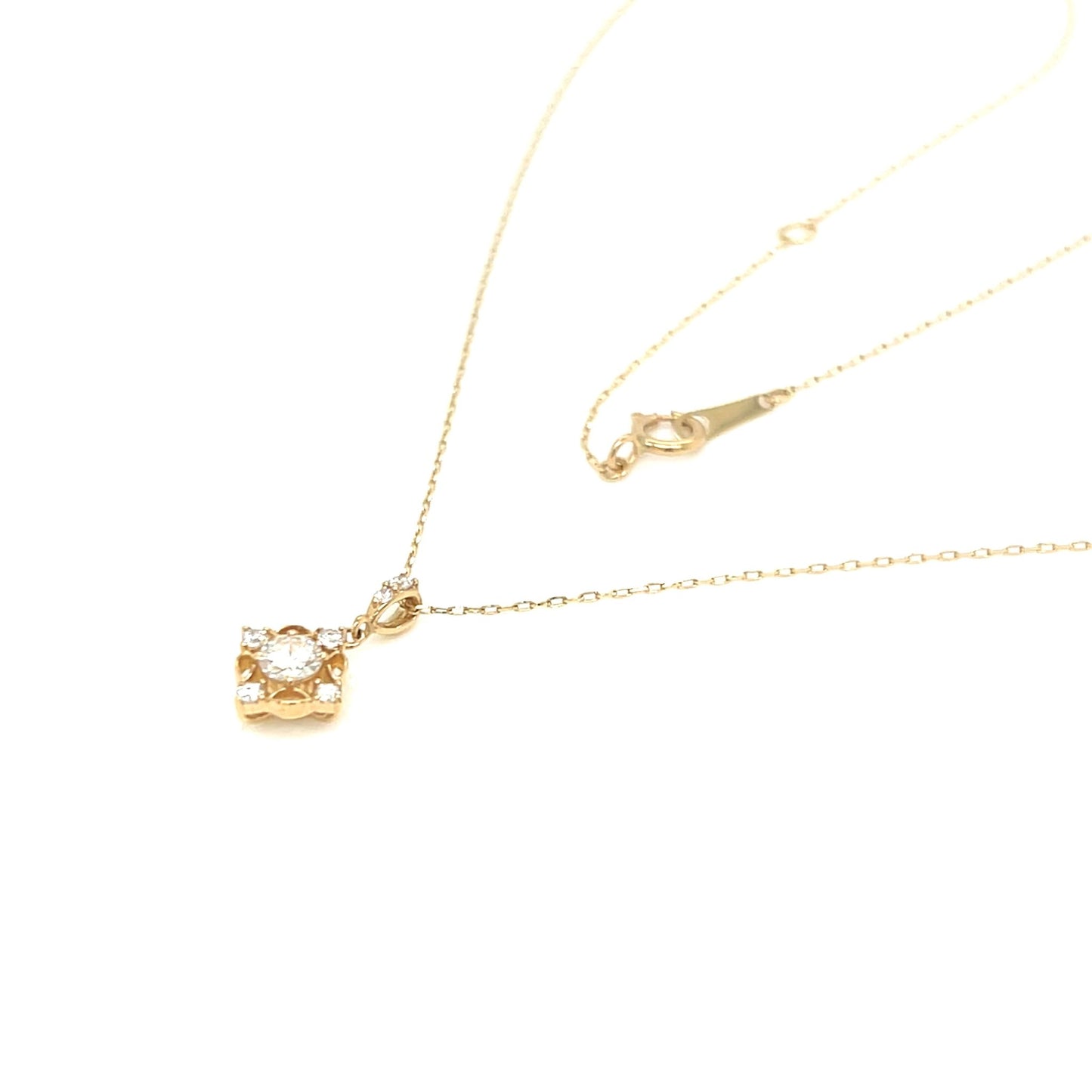 Hollow Four Pointed Star Necklace 0.15/0.07ct - JMW Jewelry Wholesale