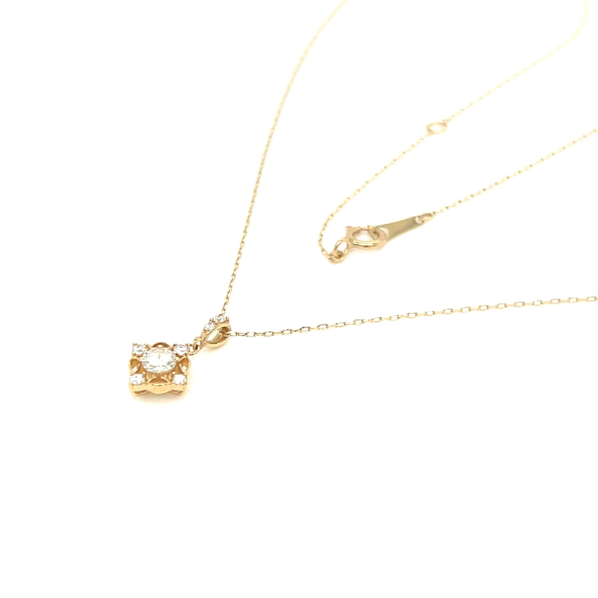 Hollow Four Pointed Star Necklace 0.15/0.07ct - JMW Jewelry Wholesale