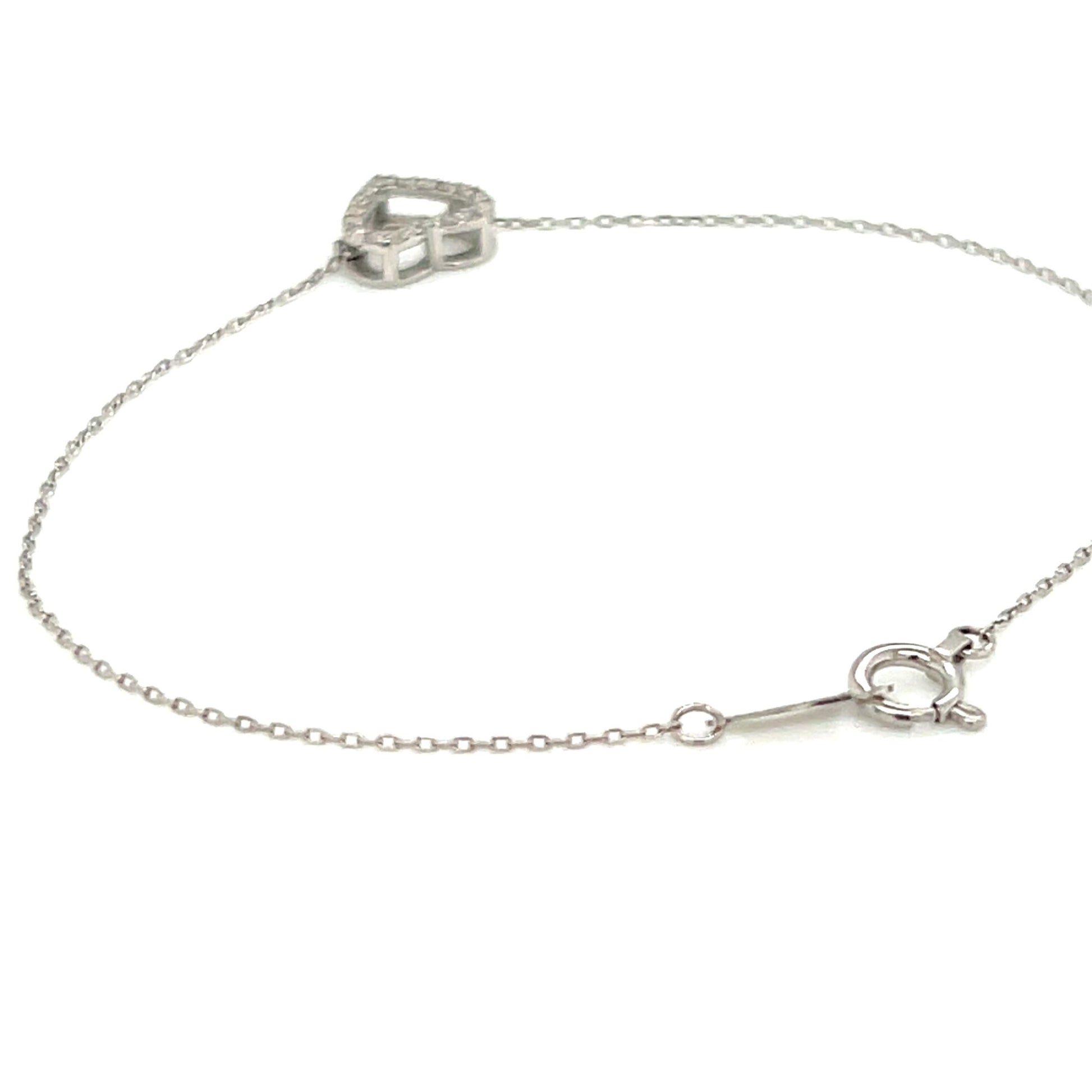 Hollow Heart Bracelet 0.08ct - JMW Jewelry Wholesale