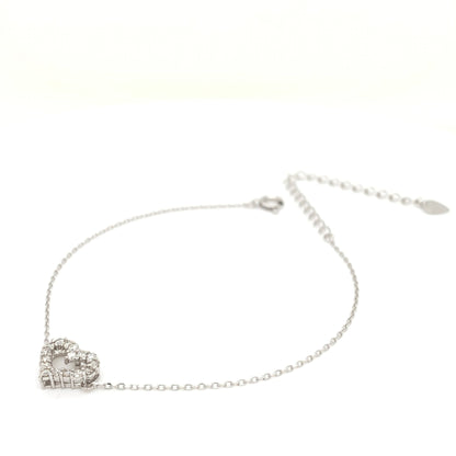 Hollow Heart Bracelet 0.2ct - JMW Jewelry Wholesale