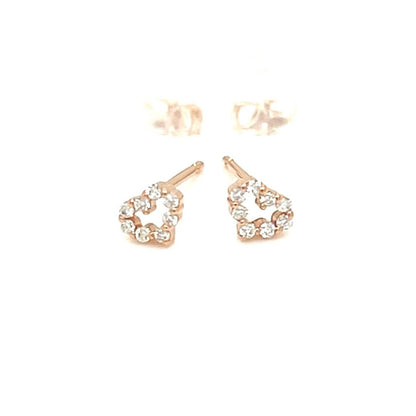 Hollow Heart Earrings 0.06ct - JMW Jewelry Wholesale