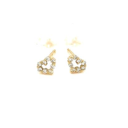 Hollow Heart Earrings 0.06ct - JMW Jewelry Wholesale