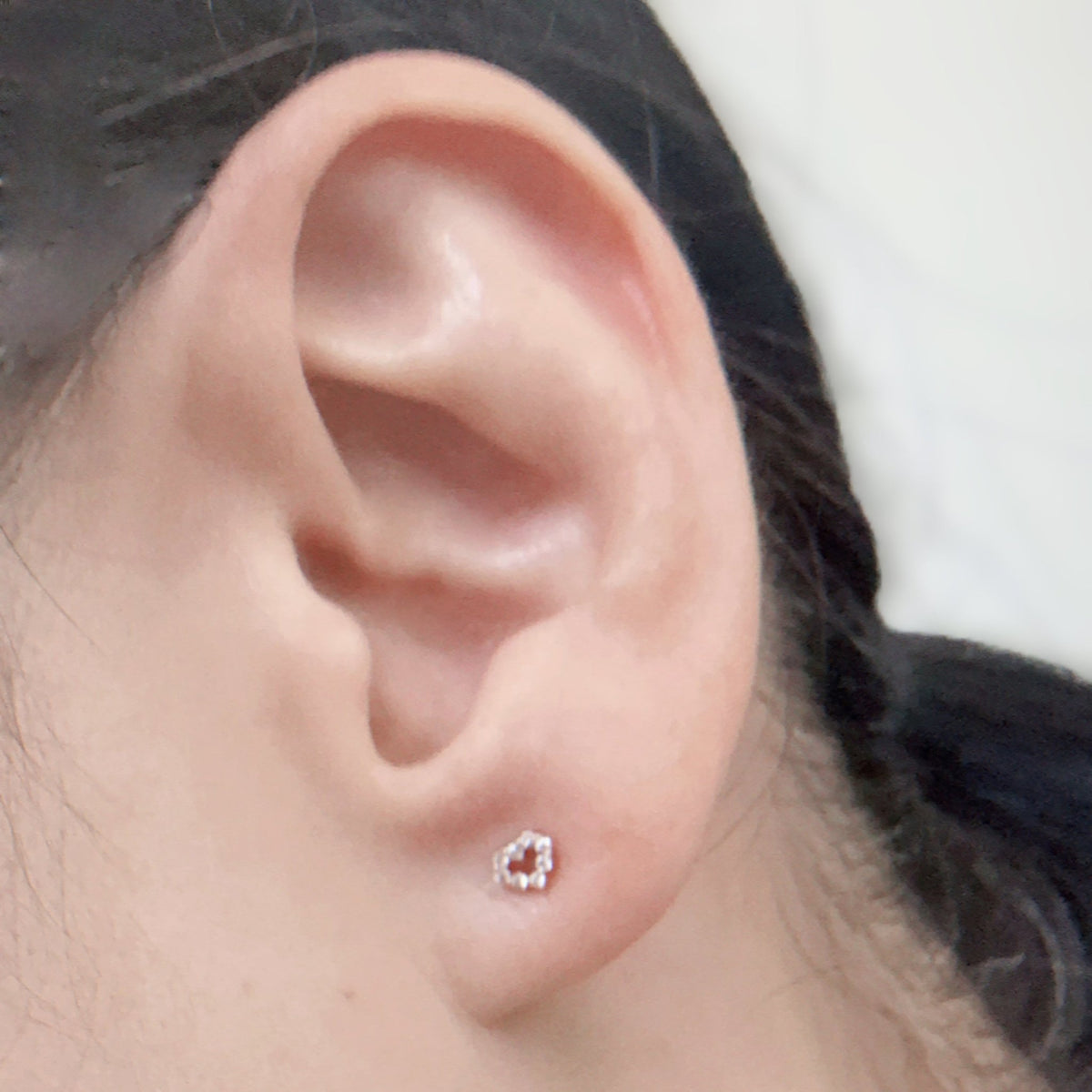 Hollow Heart Earrings 0.06ct - JMW Jewelry Wholesale