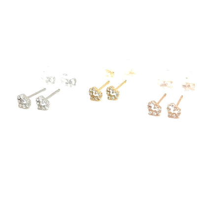 Hollow Heart Earrings 0.06ct - JMW Jewelry Wholesale