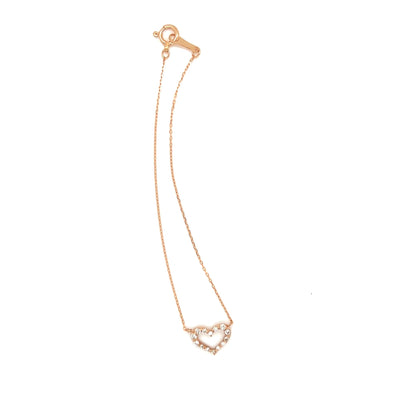 Hollow Heart N Bracelet 0.1ct - JMW Jewelry Wholesale