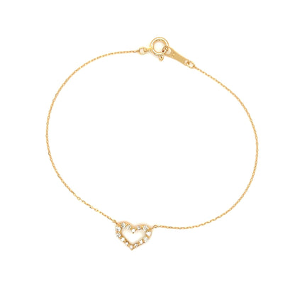 Hollow Heart N Bracelet 0.1ct - JMW Jewelry Wholesale