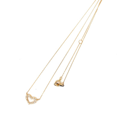 Hollow Heart N Necklace 0.1ct - JMW Jewelry Wholesale