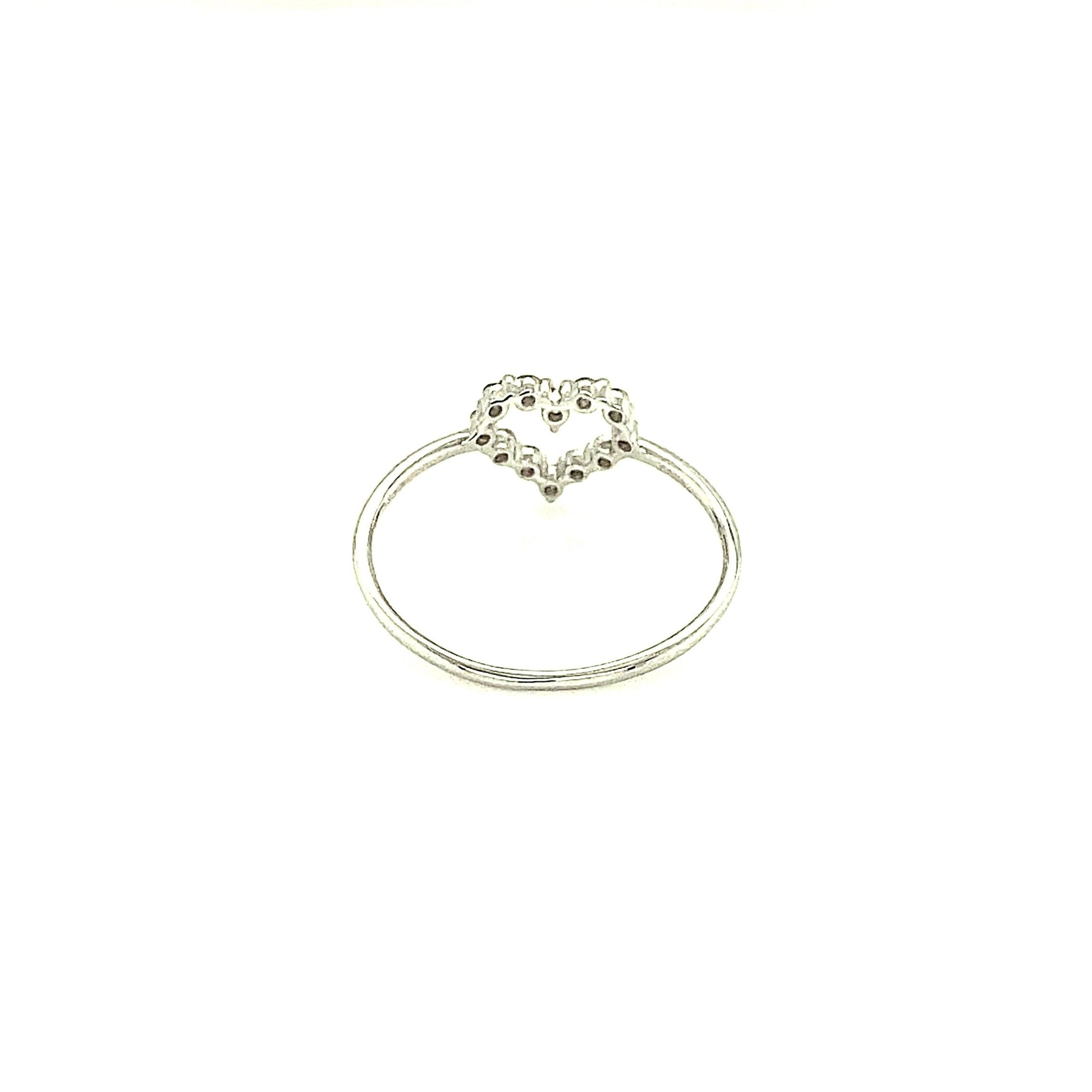 Hollow Heart Ring 0.1ct - JMW Jewelry Wholesale