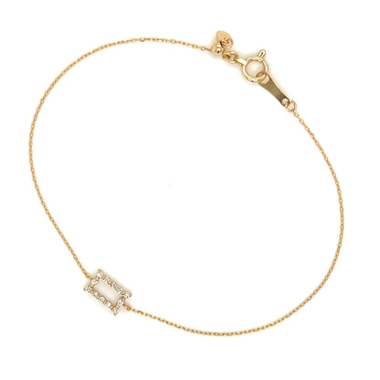 Hollow retangular bracelet 0.07ct - JMW Jewelry Wholesale