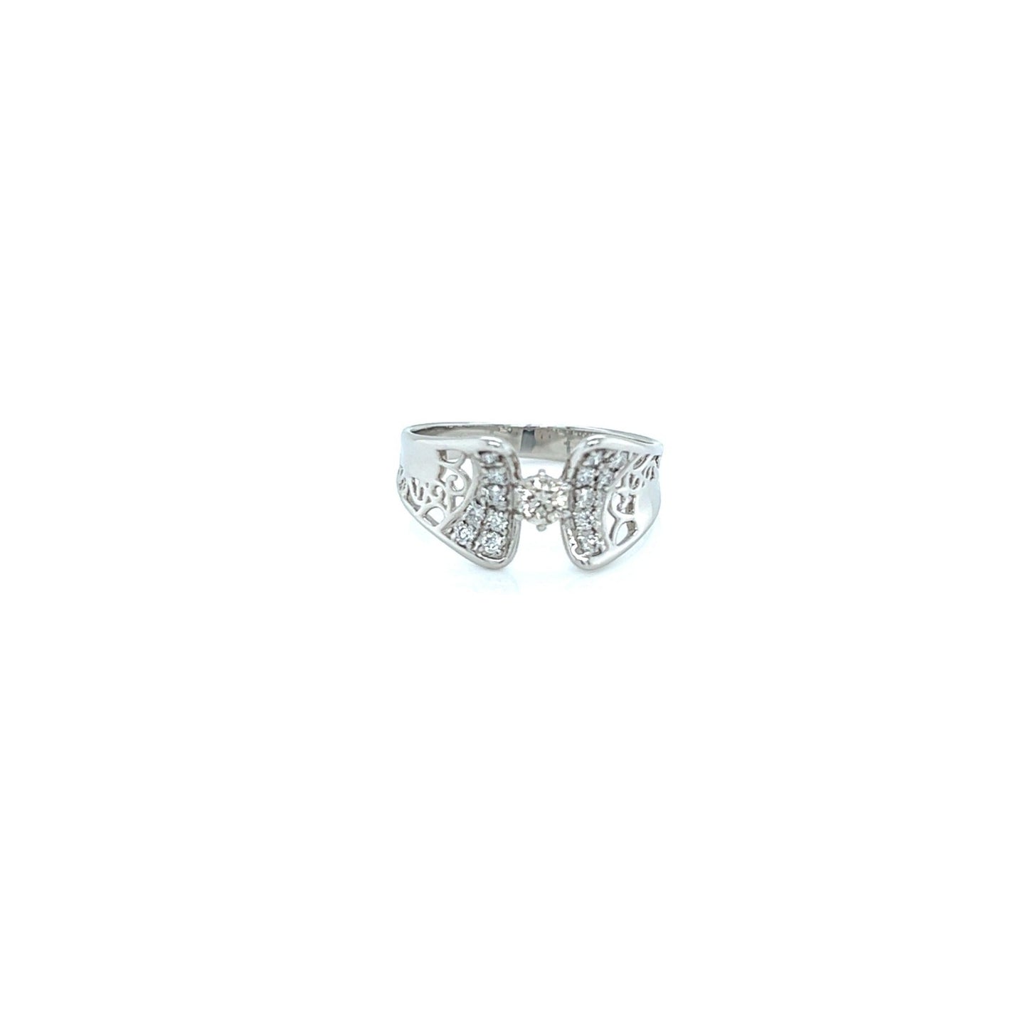 Hollow Ribbon Ring 0.3ct - JMW Jewelry Wholesale